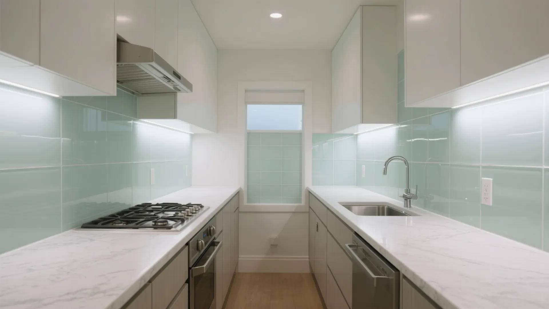 Glass Backsplash for Light and Depth