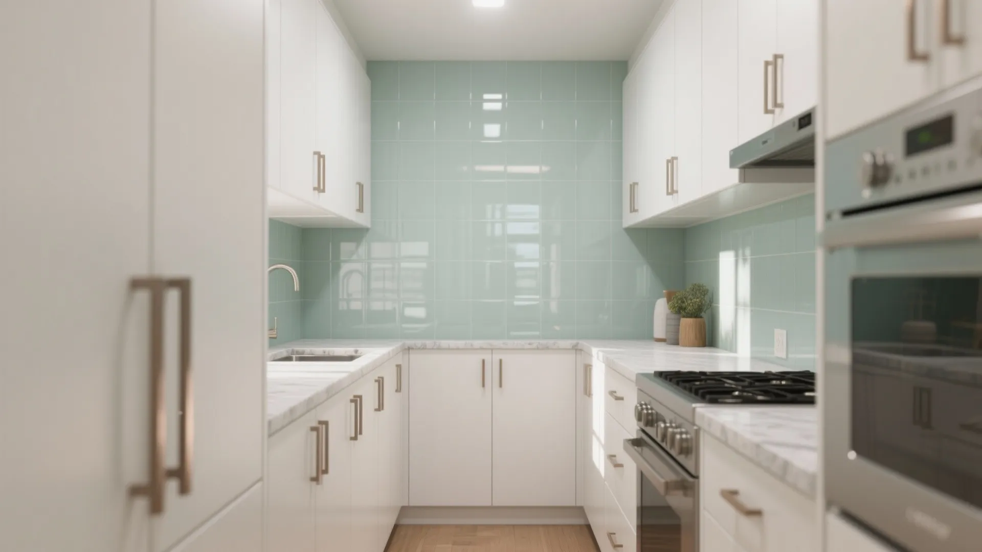 The Airy Effect of a Glass Backsplash
