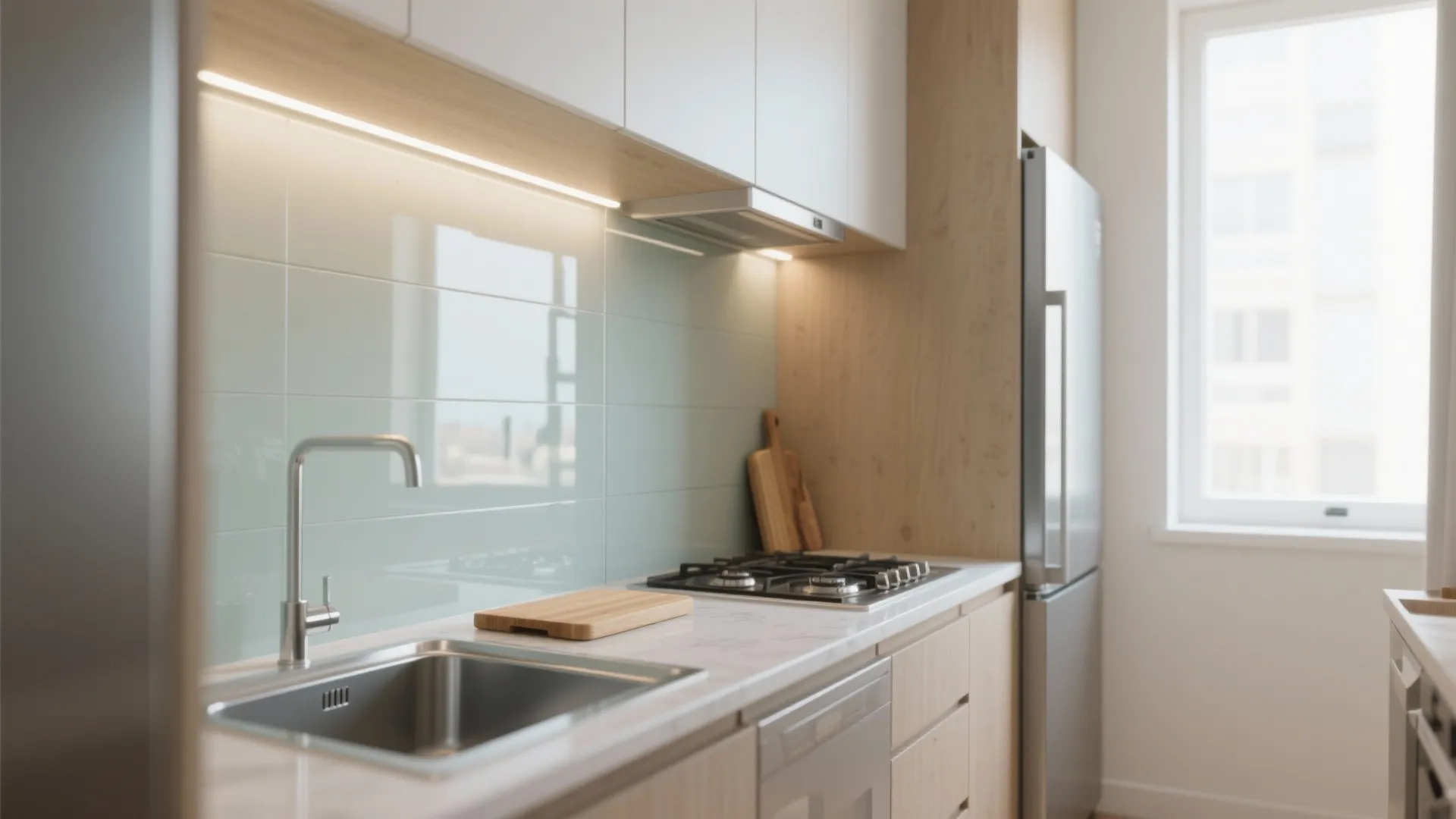 The Lightness of a Glass Backsplash