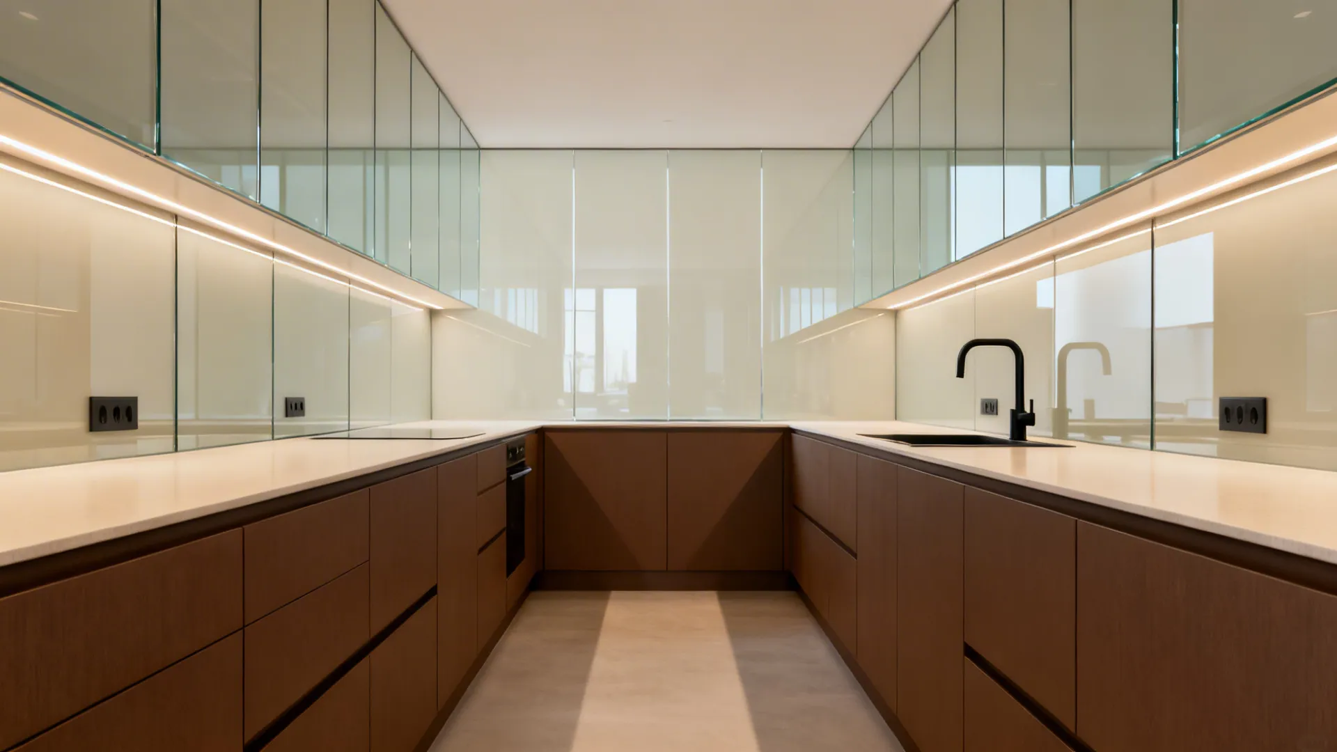 2) Glass Backsplash for a Light, Reflective Run