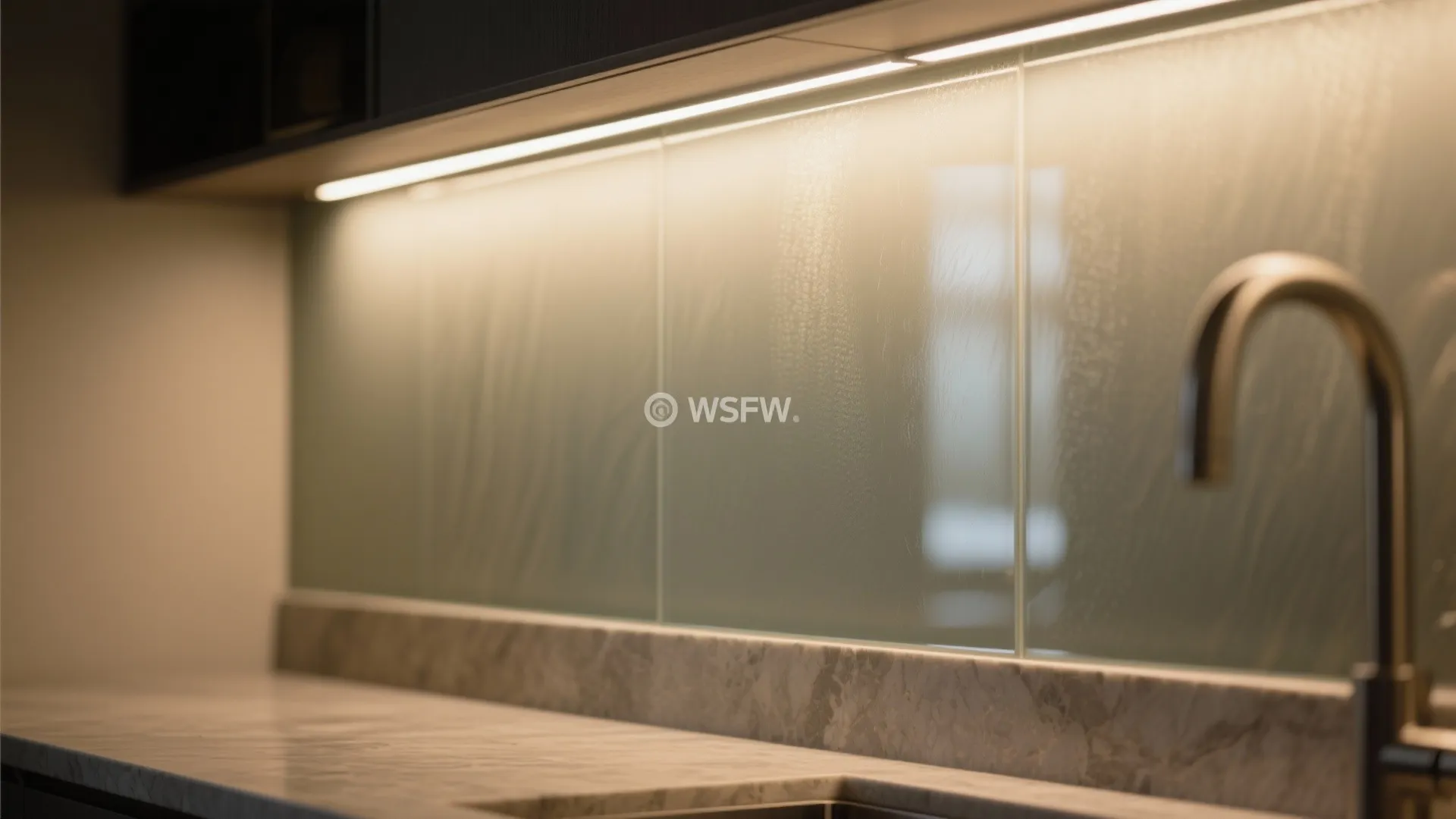 Glass backsplash for a brighter, cleaner look