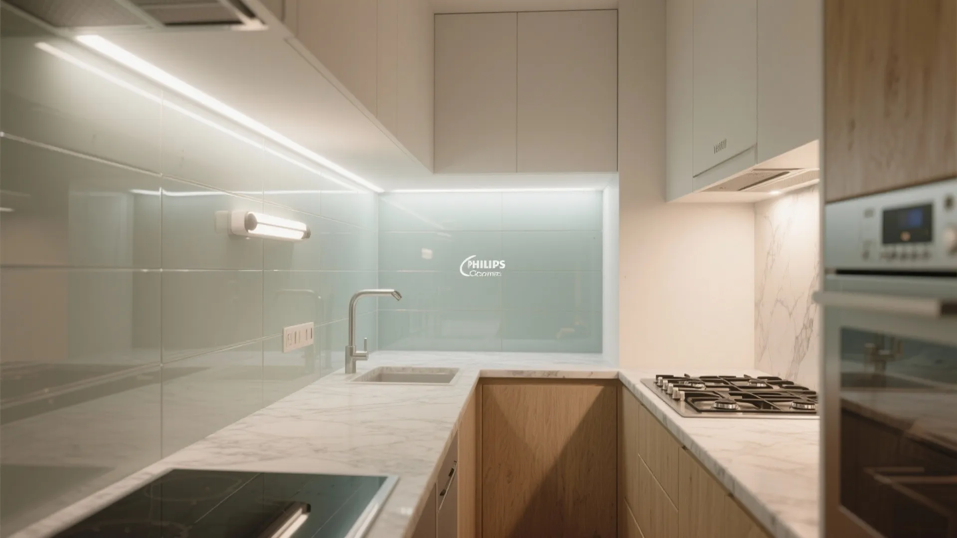 Glass Backsplash Glow for Depth