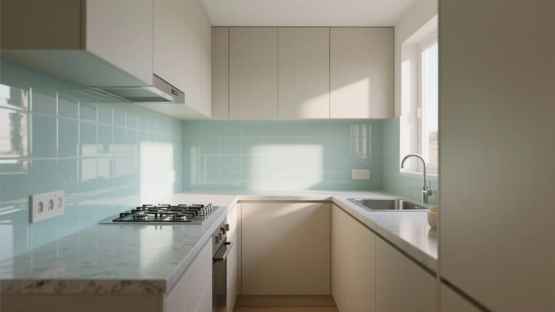 Glass Backsplash for Airy Light