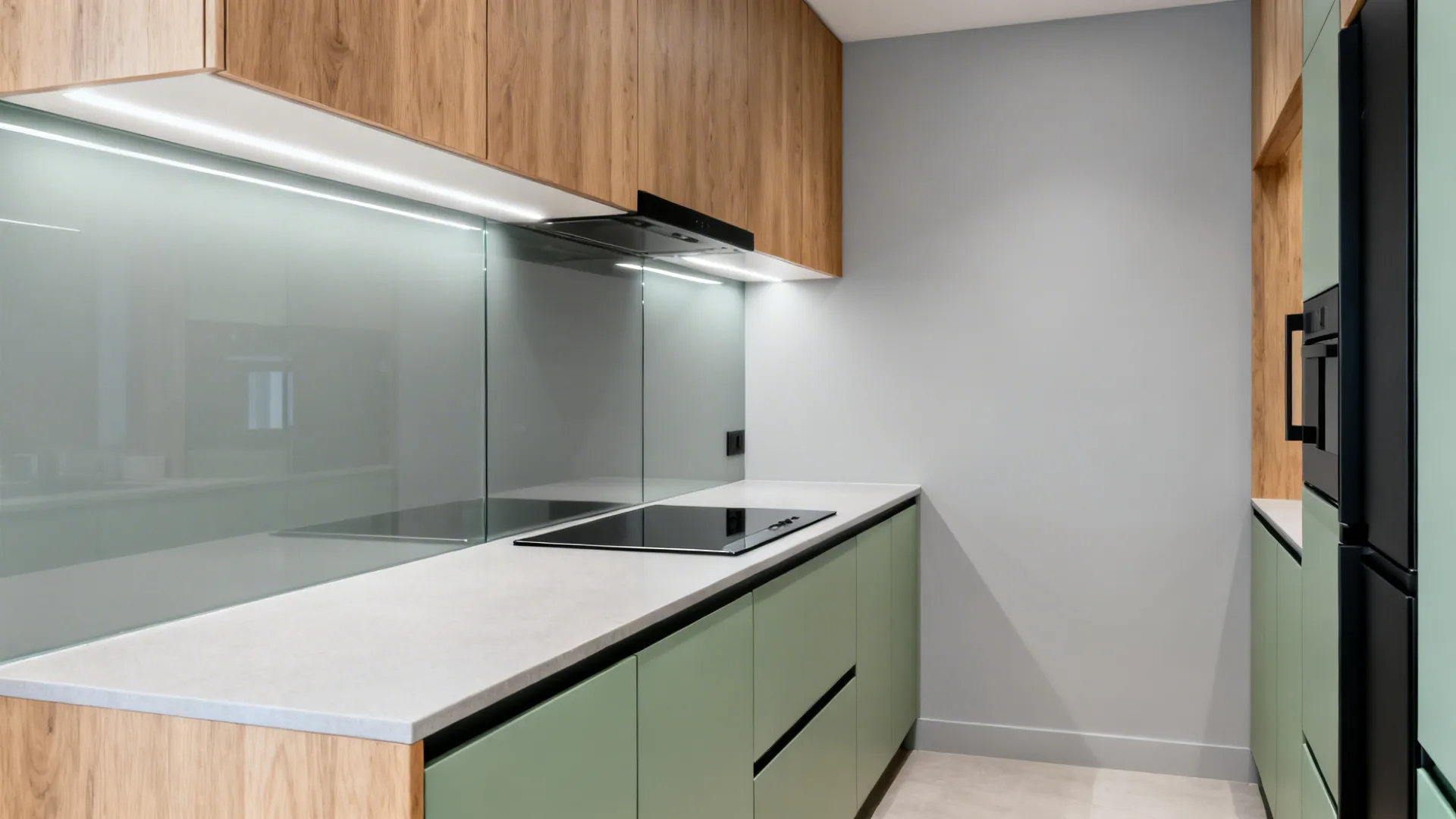 Glass Backsplash for Light and Depth