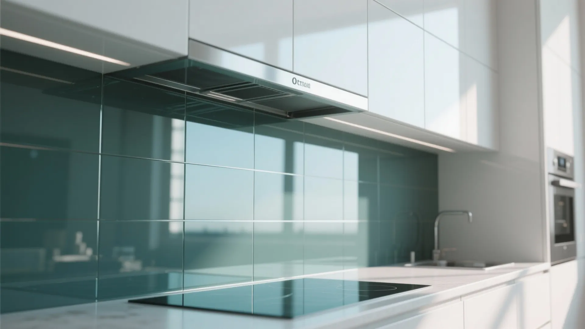 Glass Backsplash for Light and Depth