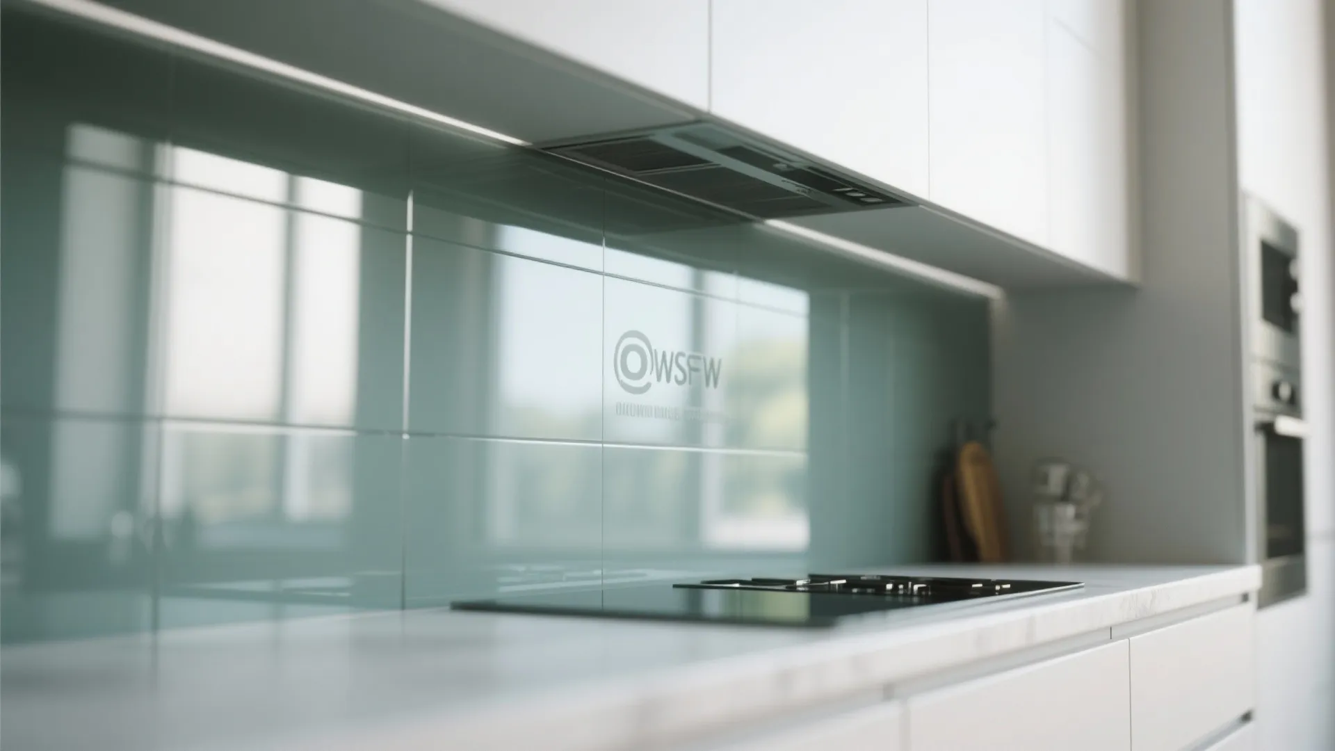 Glass Backsplash for a Brighter Space