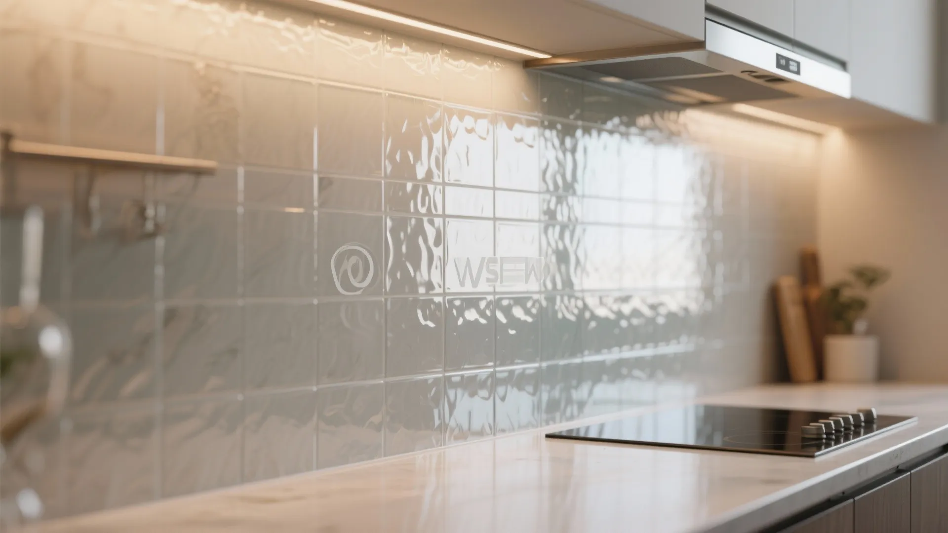 Glass backsplash for openness