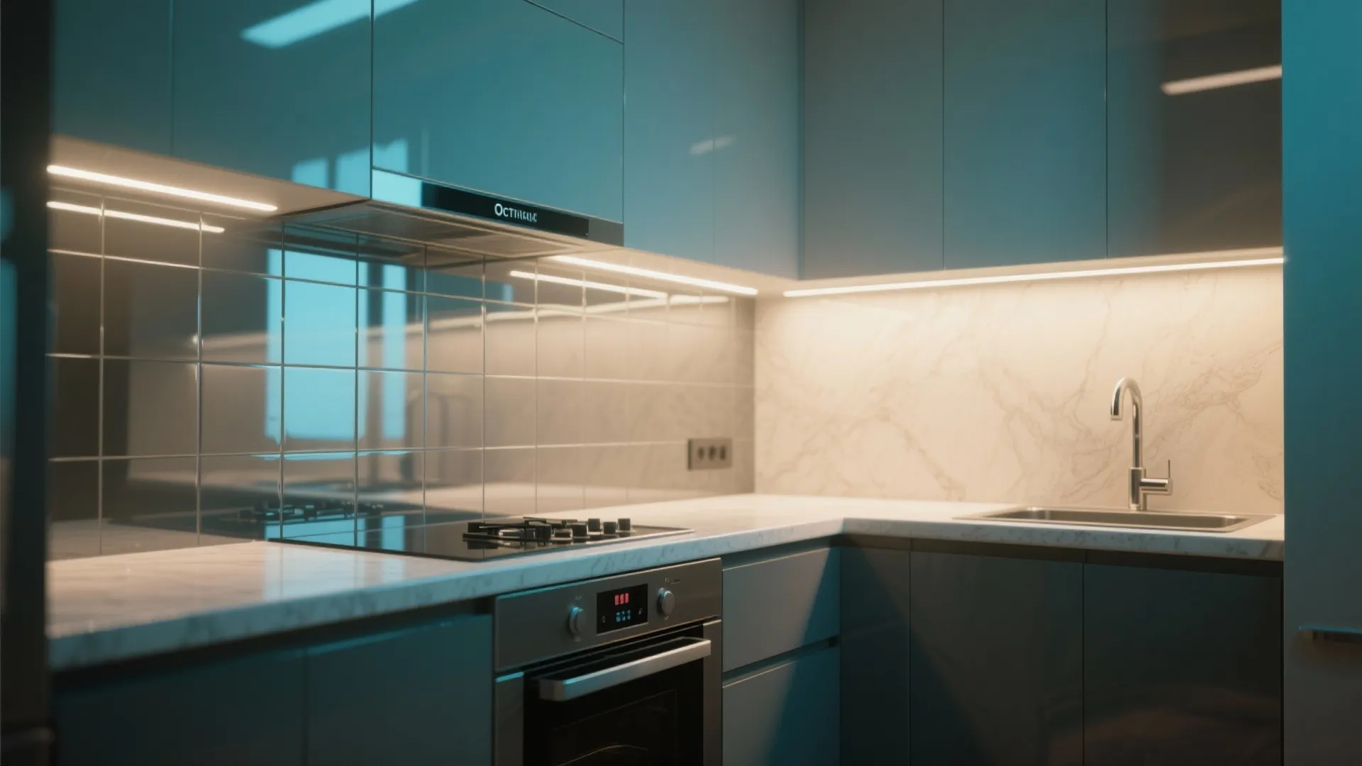 Glass backsplash for enhanced openness