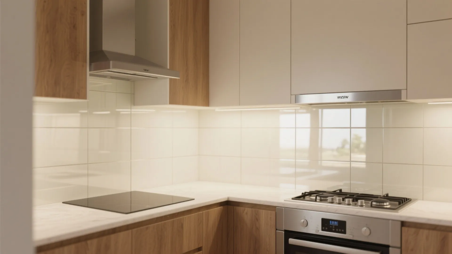 Glass Backsplash for Airy Light