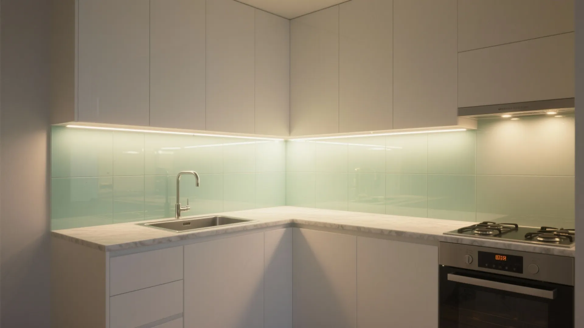 The Airy Effect of a Glass Backsplash