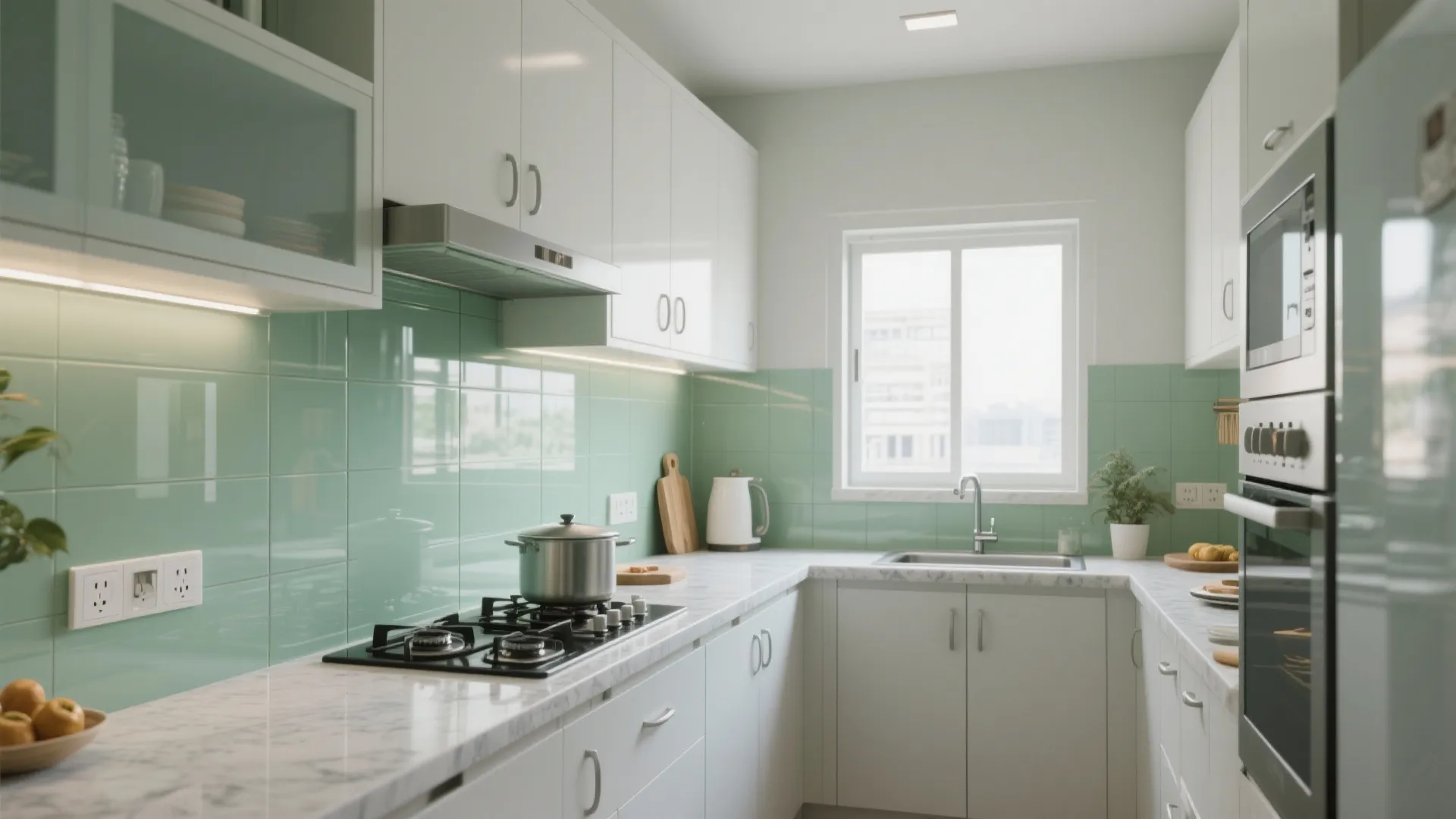 Glass backsplashes for brighter, cleaner kitchens