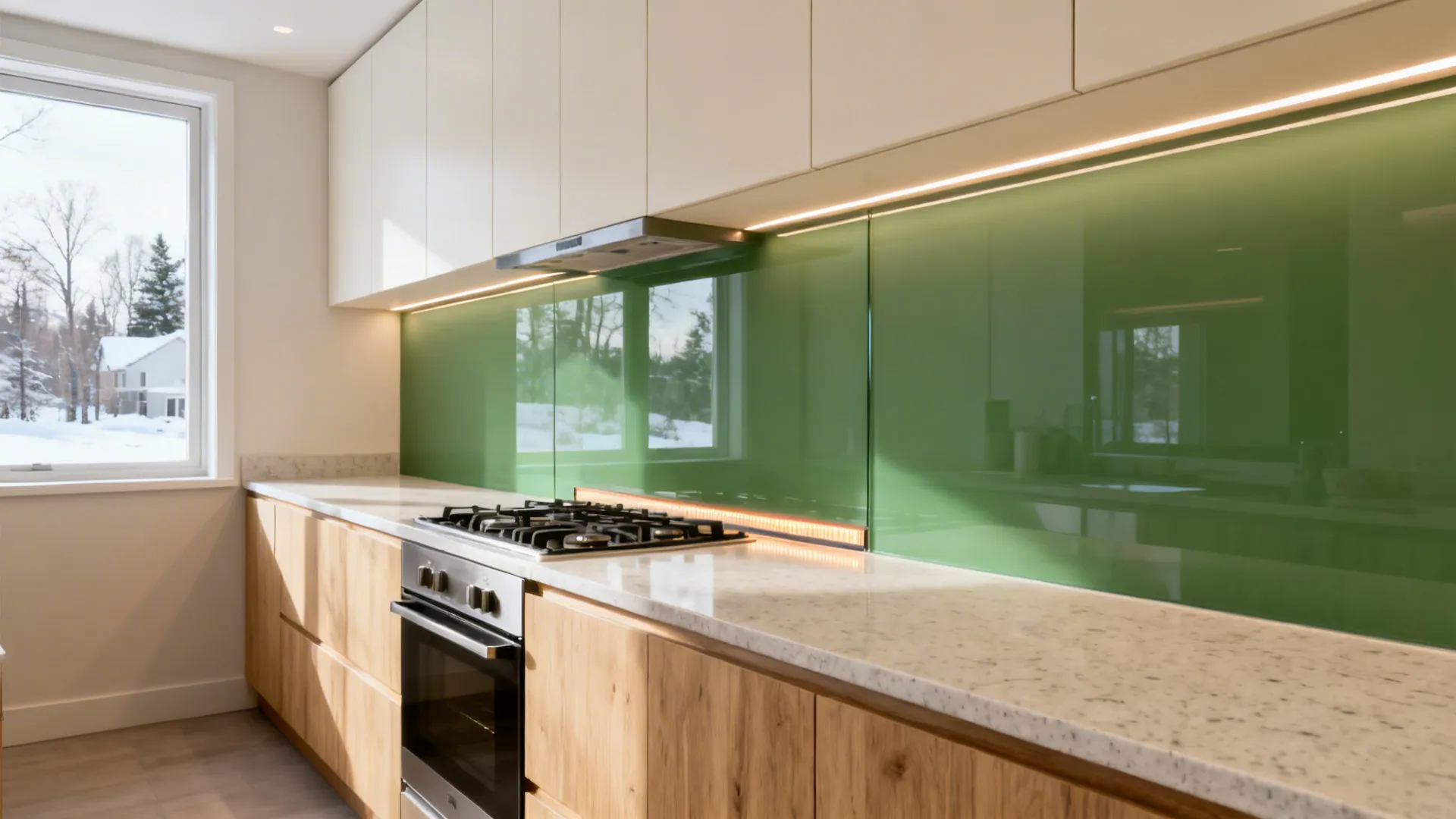 Glass Backsplashes for Light and Easy Cleaning