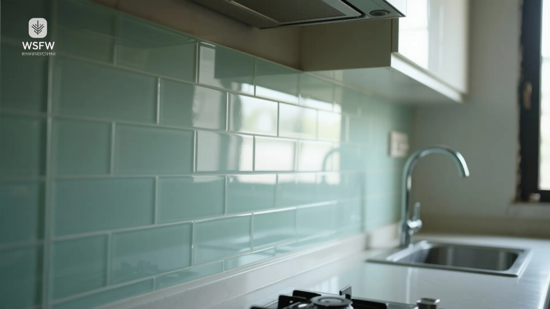 Glass Backsplash for a Brighter Kitchen