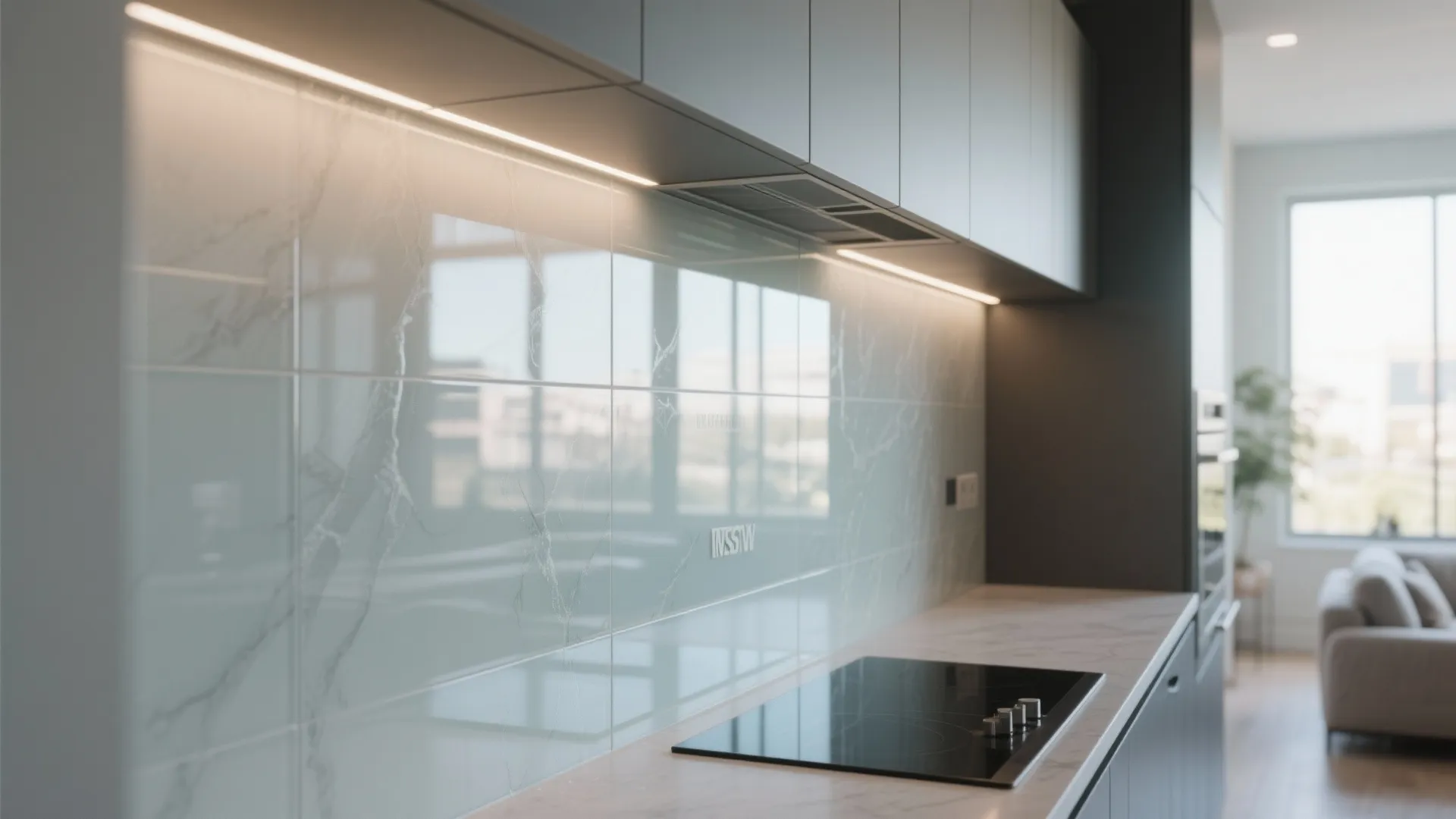 2. Glass Backsplash for Light Flow