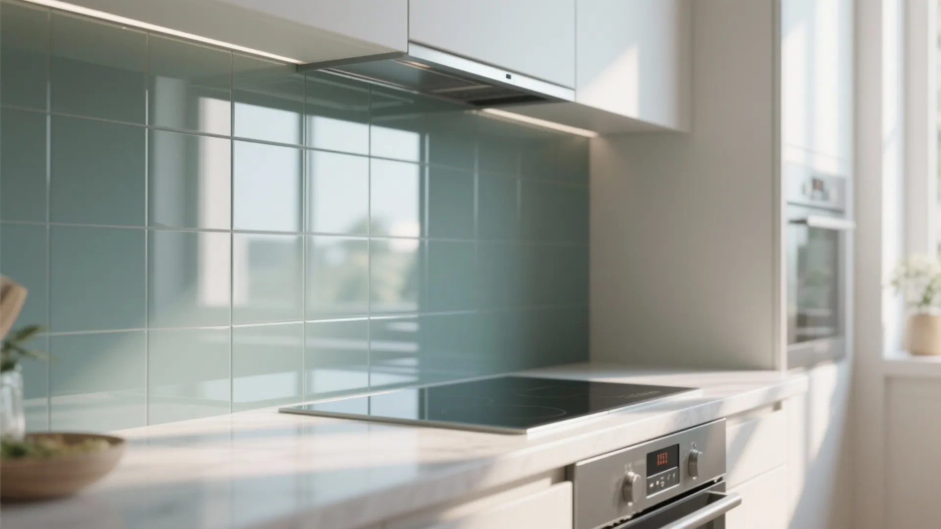2. Glass Backsplash for Light Flow
