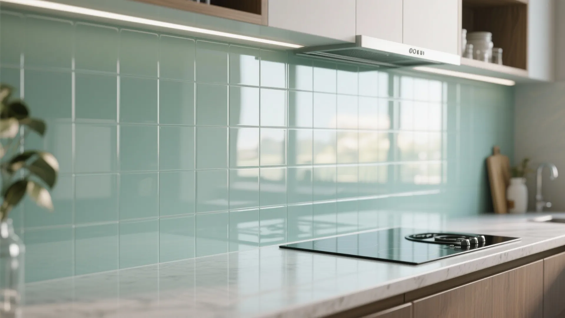 Glass Backsplash for Light
