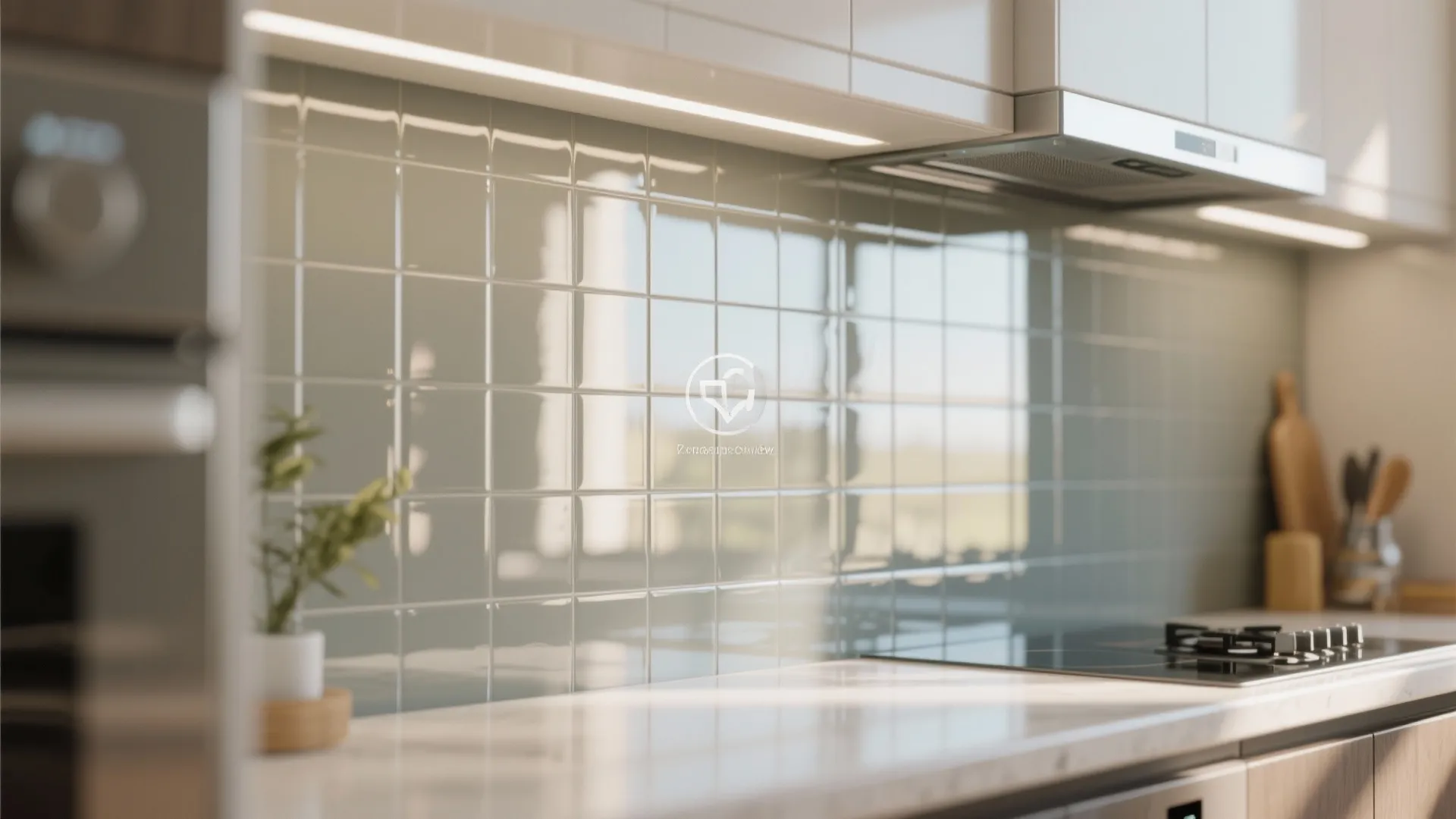 Glass Backsplash for Light Flow