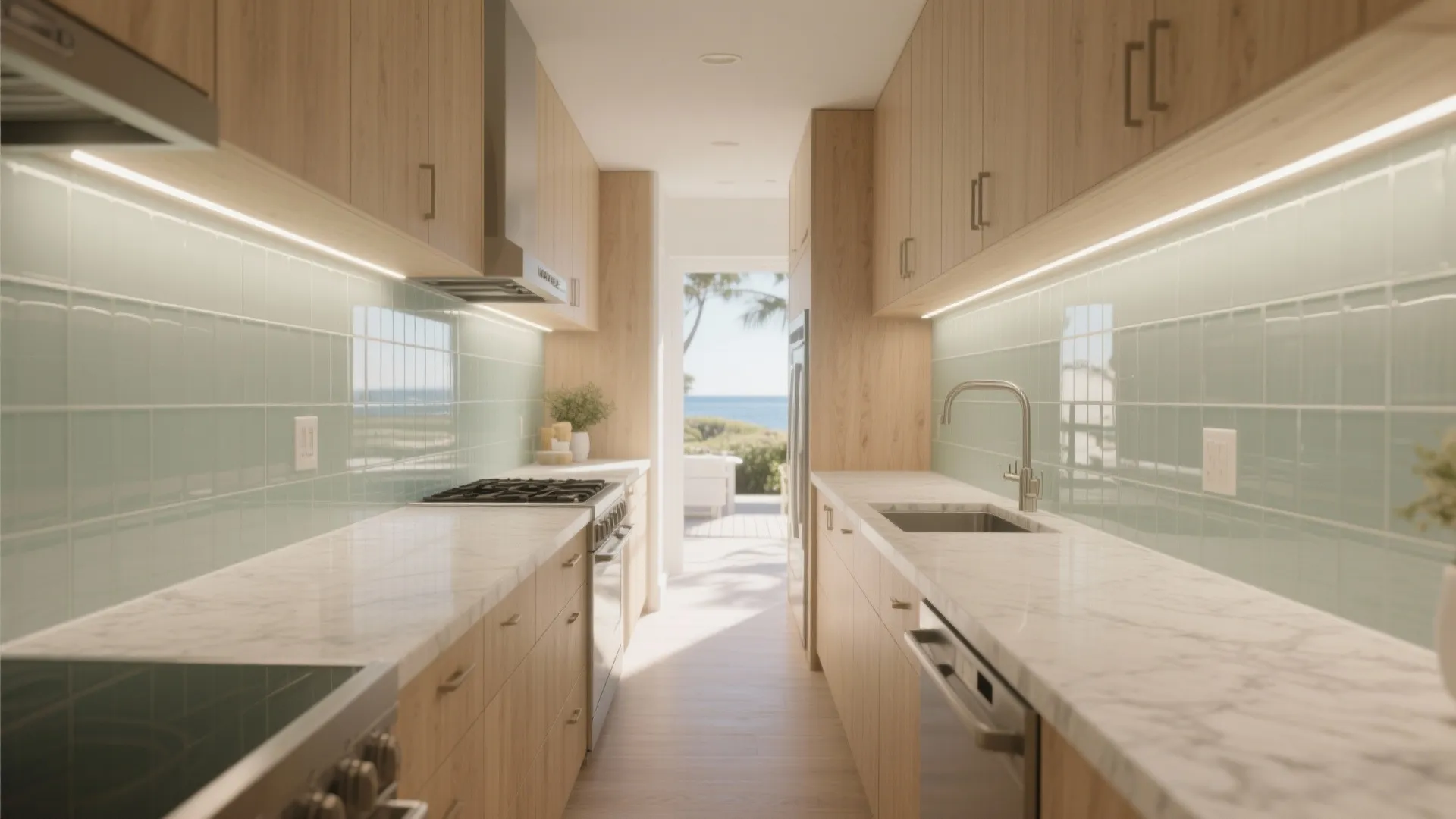 Transparent Backsplashes to Maximize Light