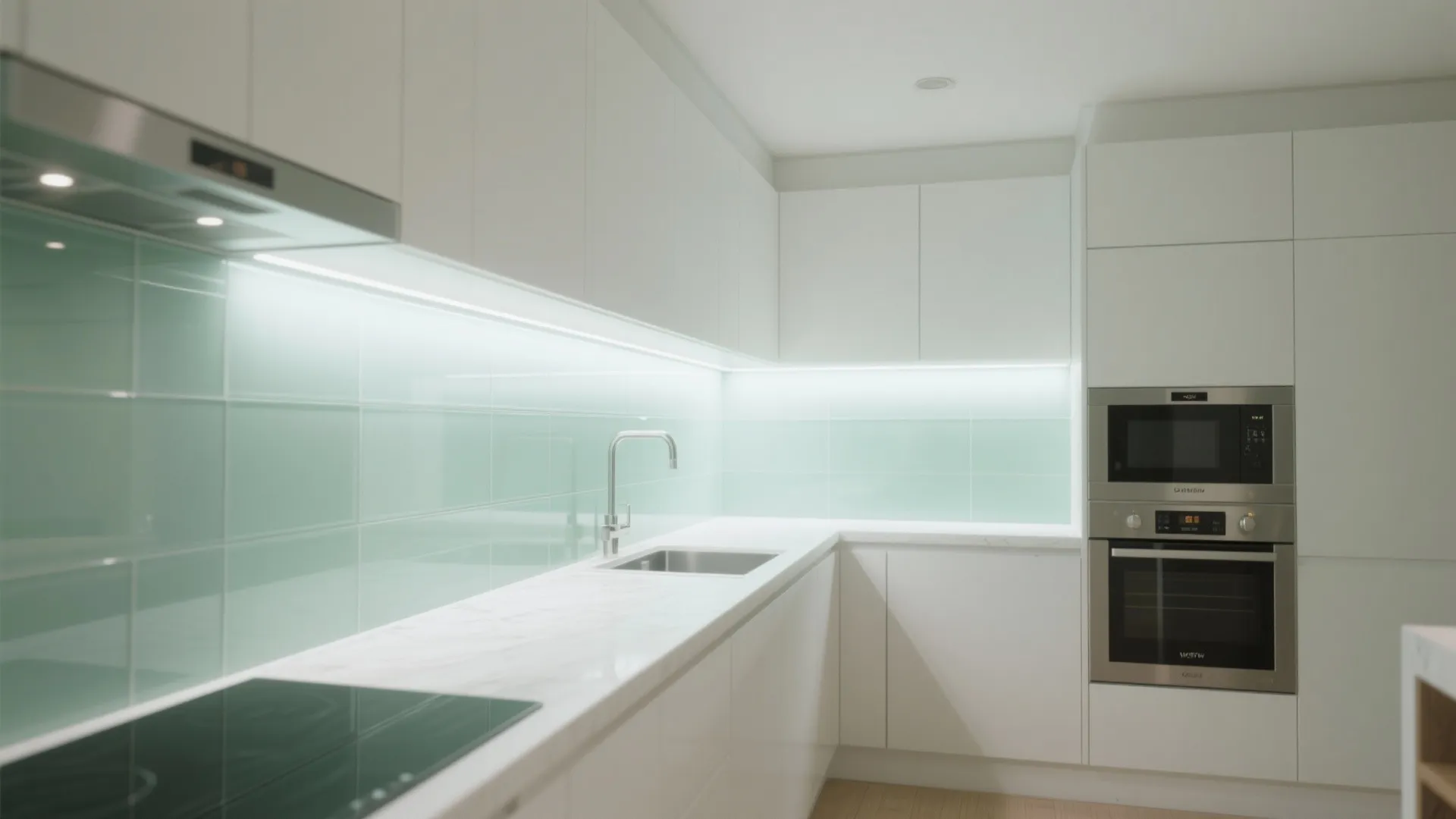 Glass Backsplashes For Light And Depth