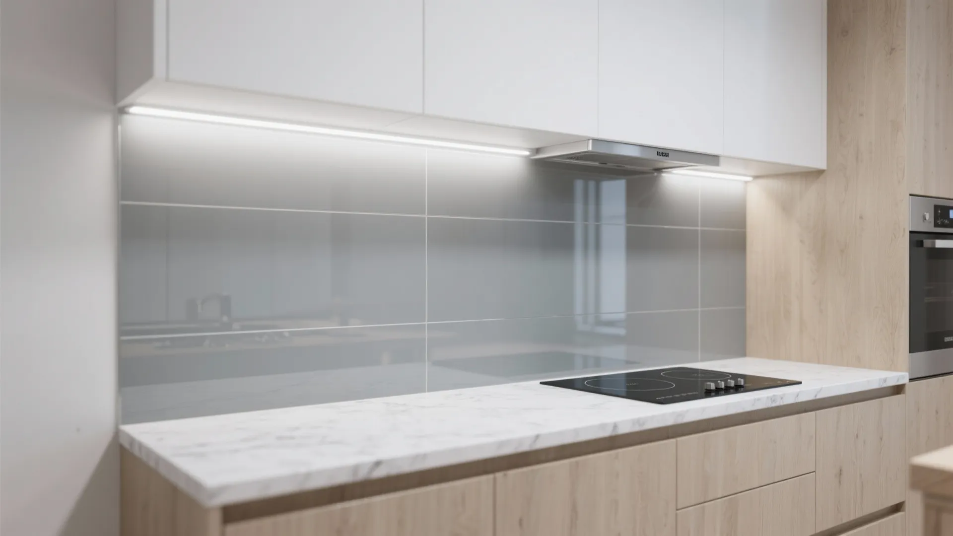Glass Backsplash for Airy Light