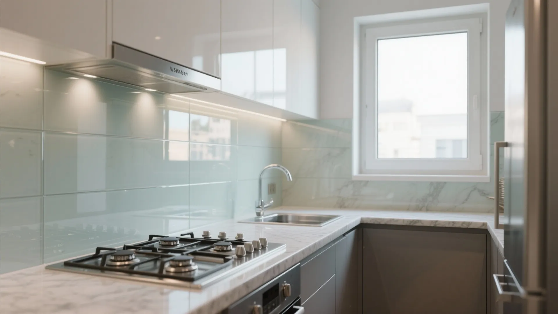 The Lightness of a Glass Backsplash