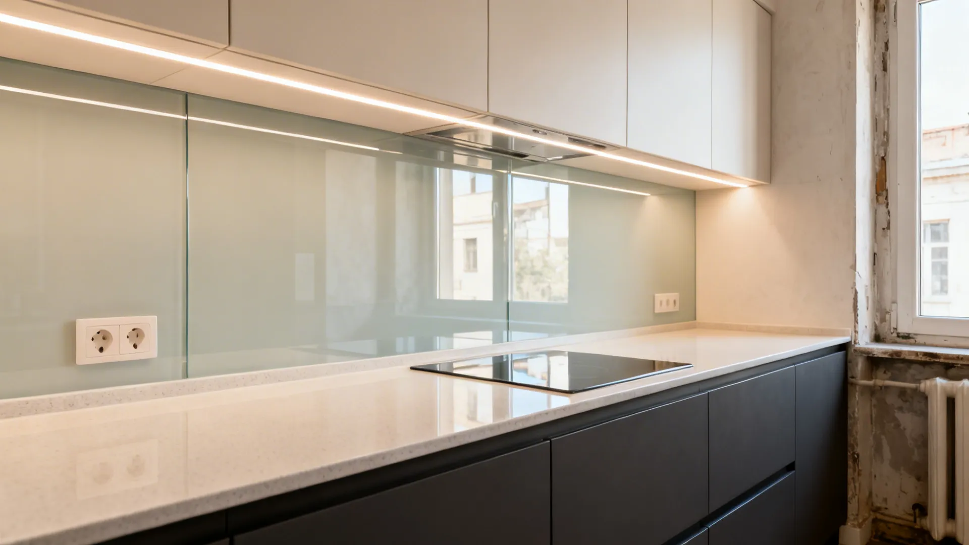 2) Gloss Backsplash and Light Bounces