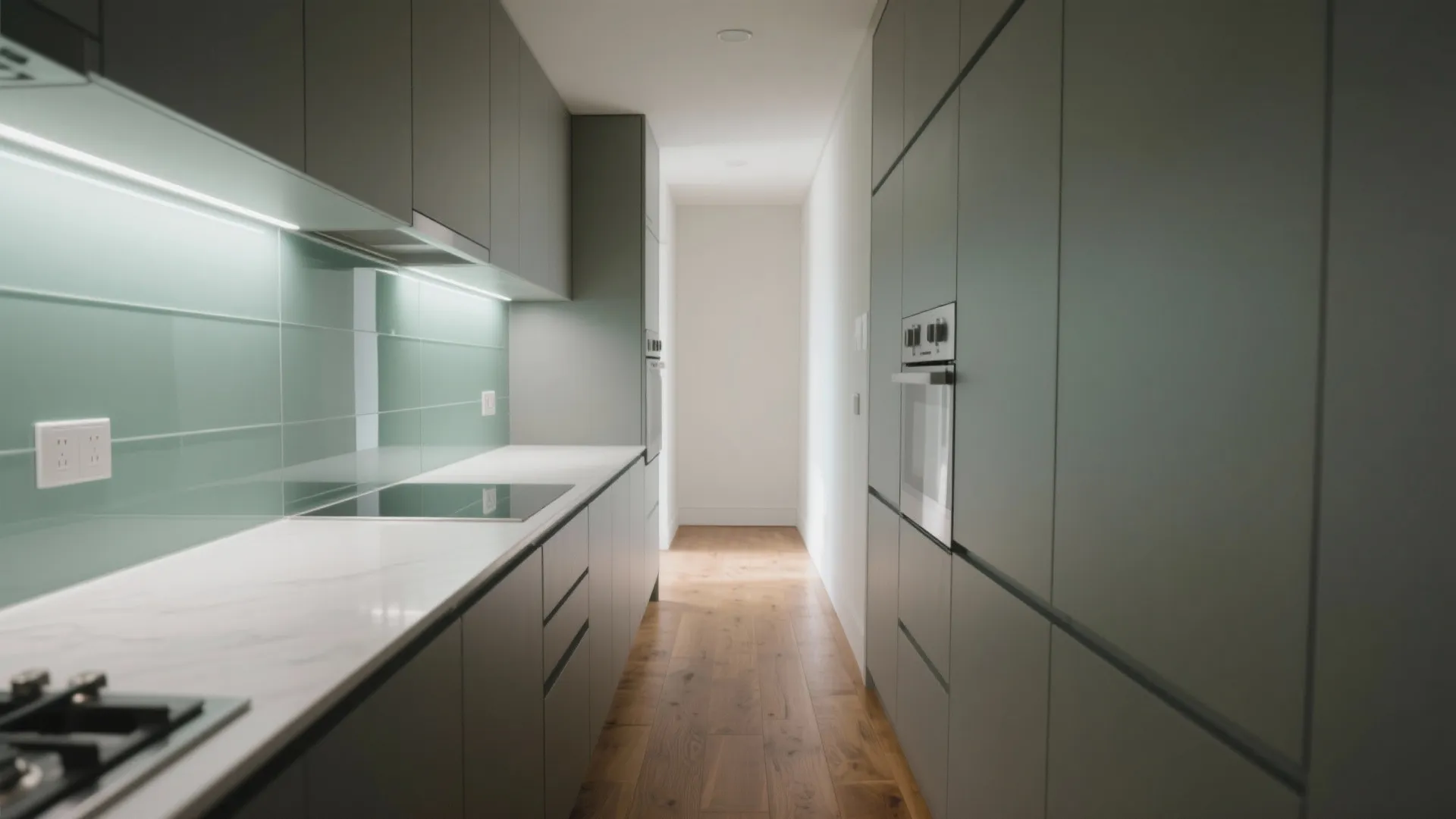 Glass Backsplash for Light and Depth