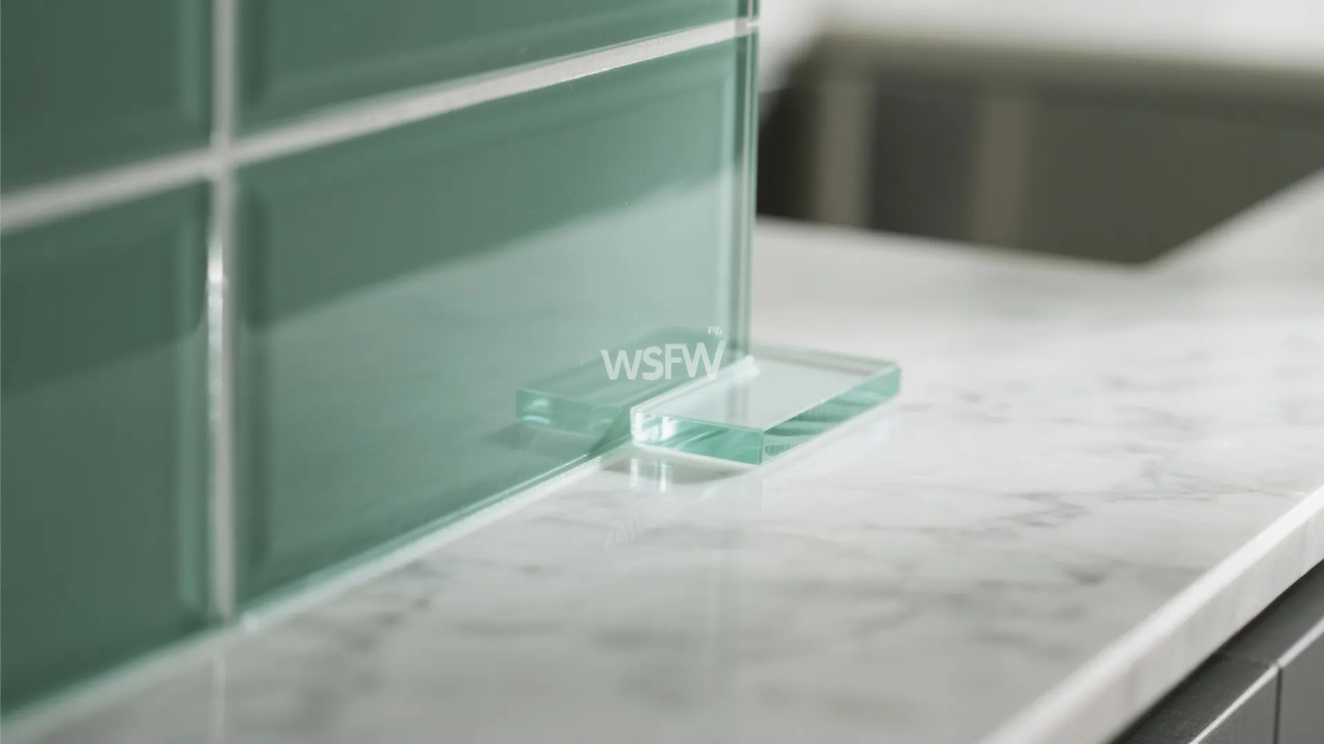 Glass backsplash for a brighter galley