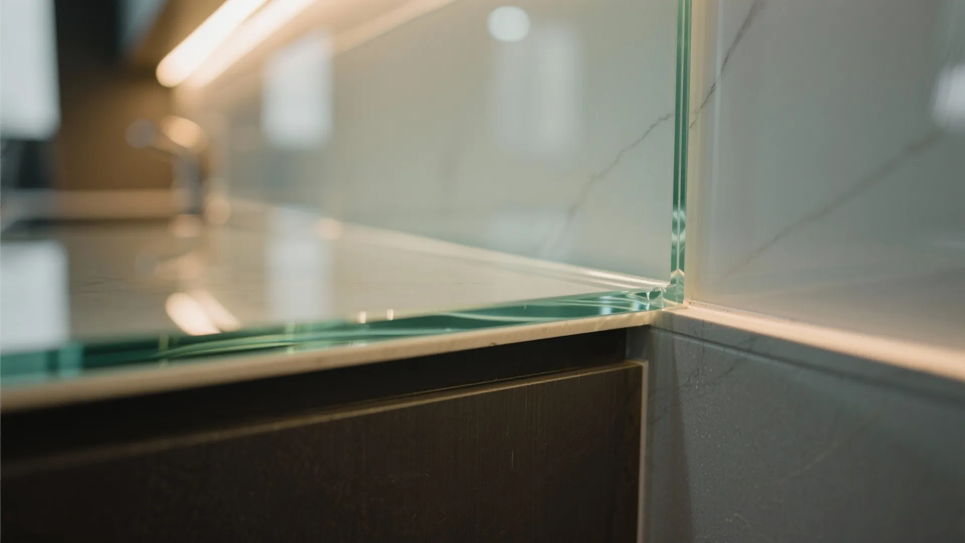 Glass Backsplash for Light, Depth, and Easy Cleaning