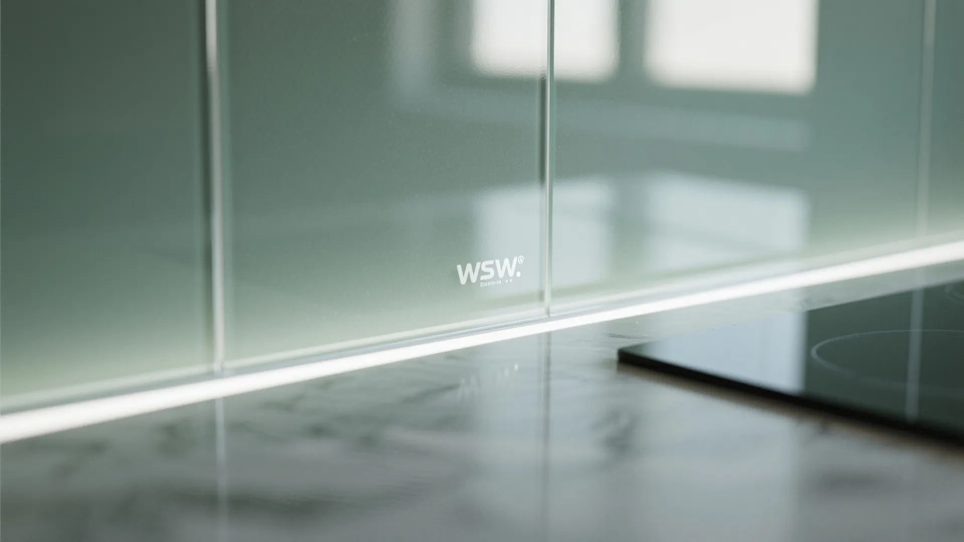 Glass Backsplash for More Light and Easy Cleaning