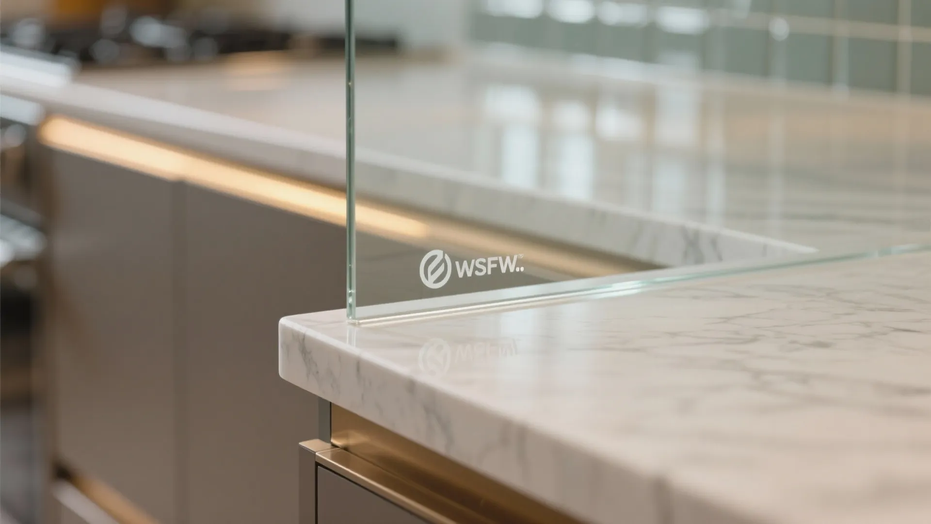 Glass Backsplash for Light and Depth