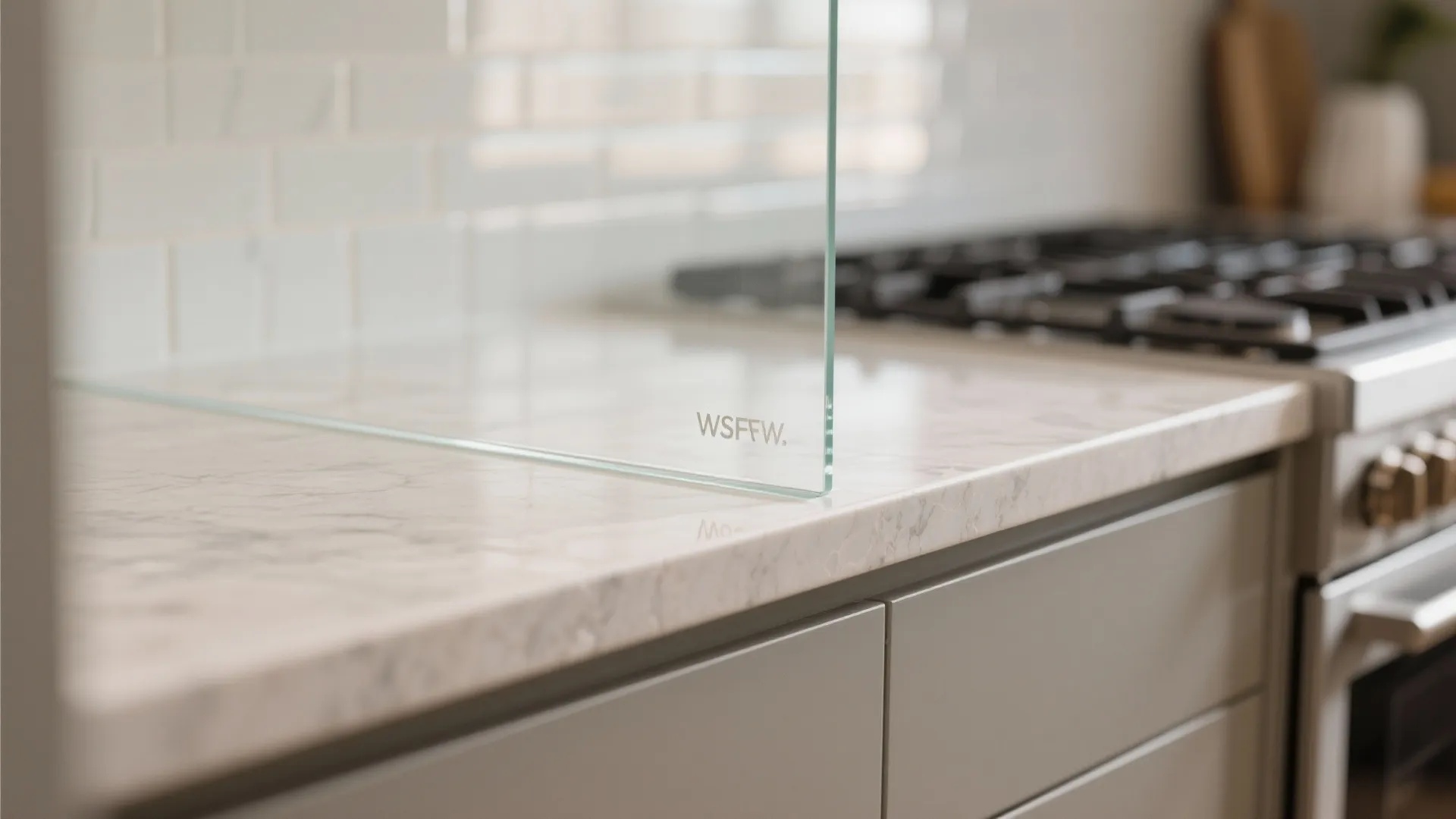 Glass Backsplash for Light and Depth