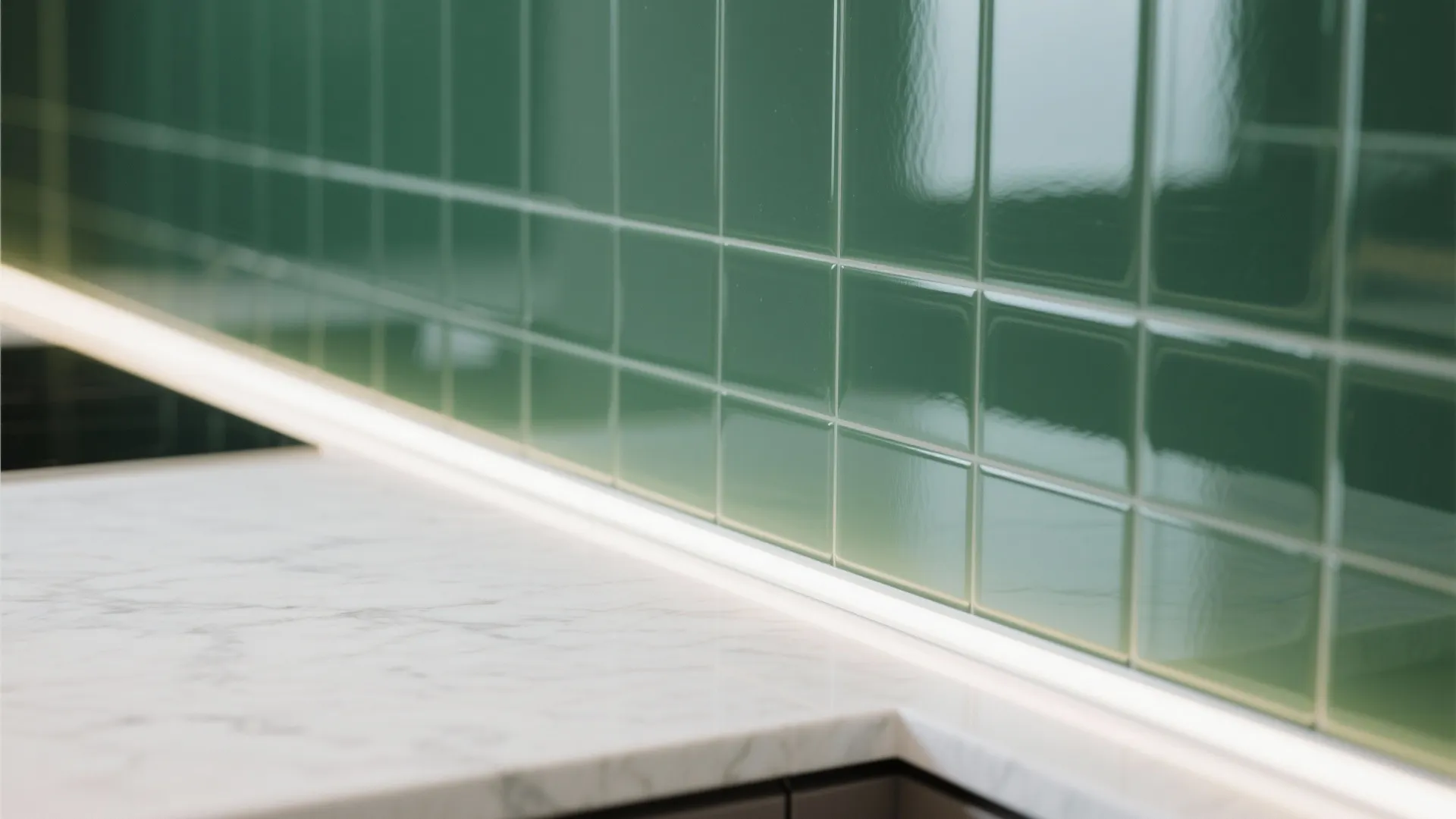 Glass Backsplash for Light and Easy Cleaning