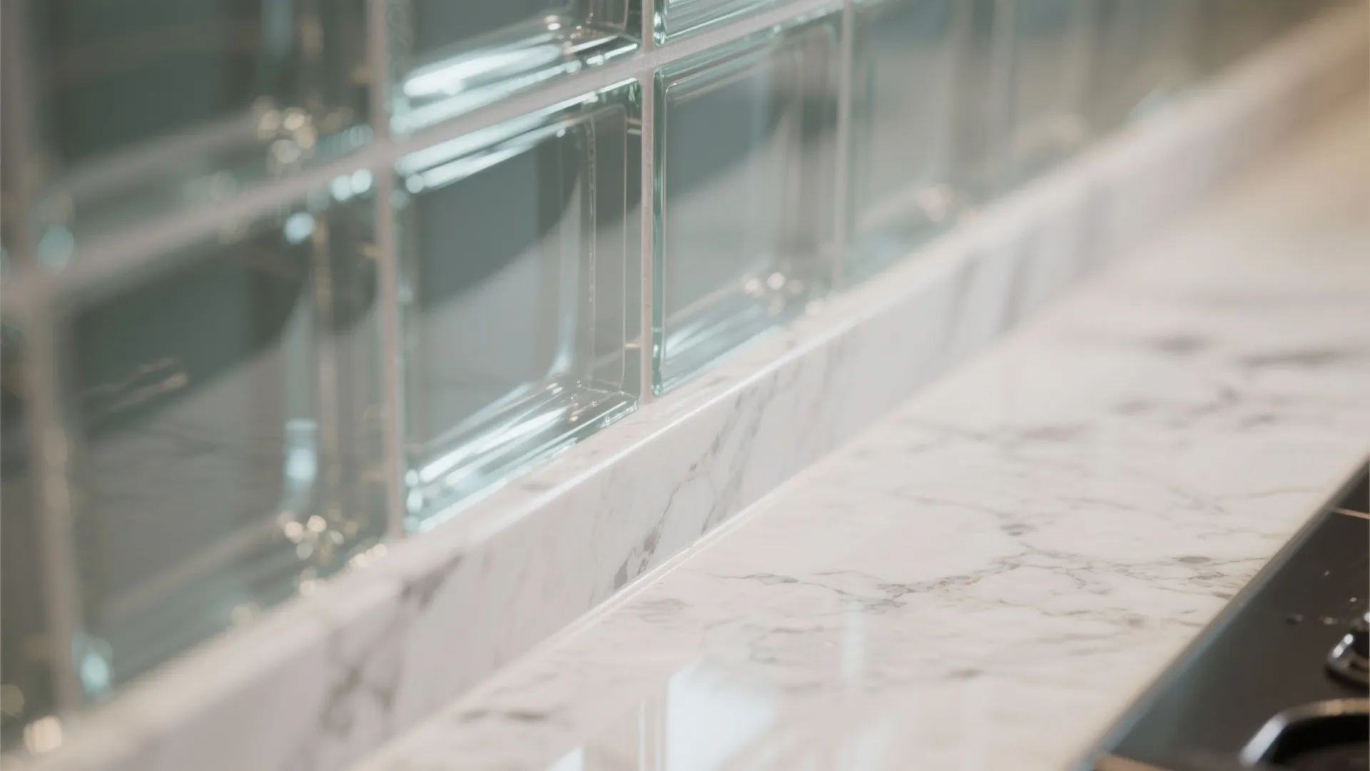 Glass Backsplash for Light and Easy Cleaning