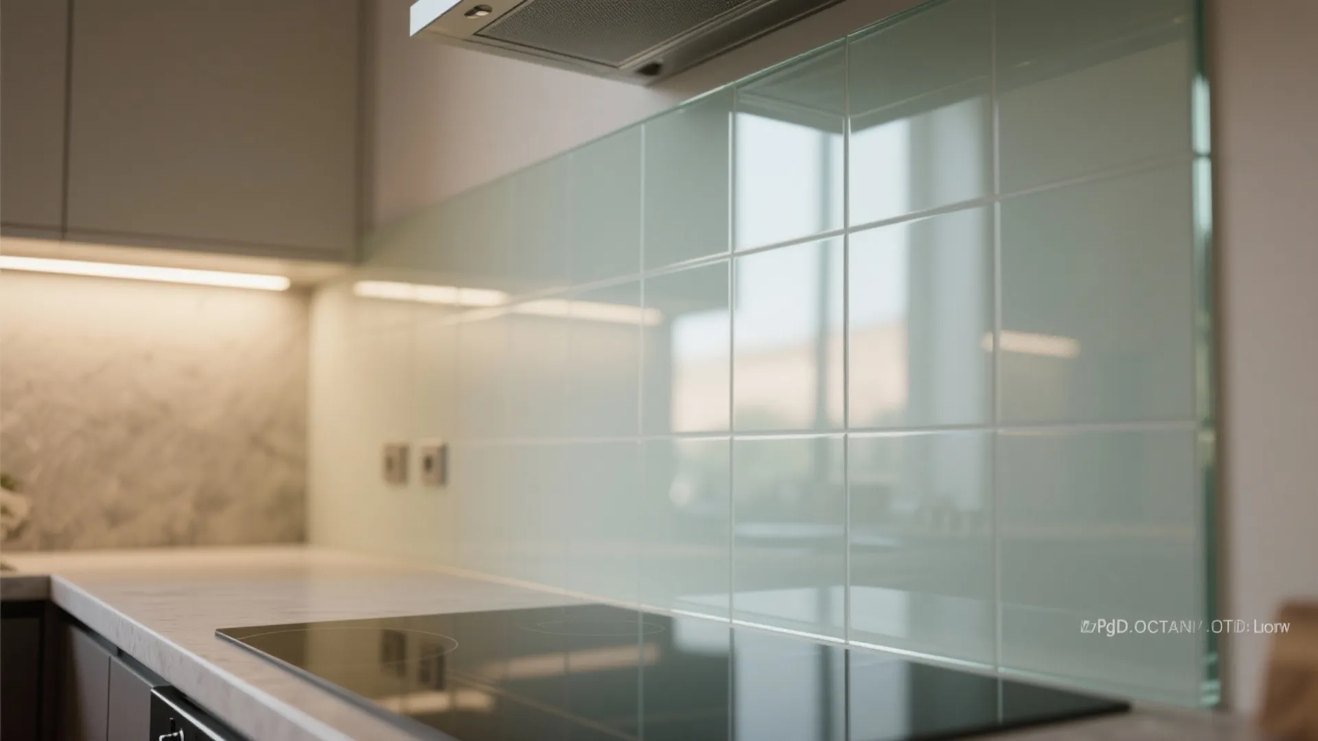 Glass Backsplash for Light and Depth
