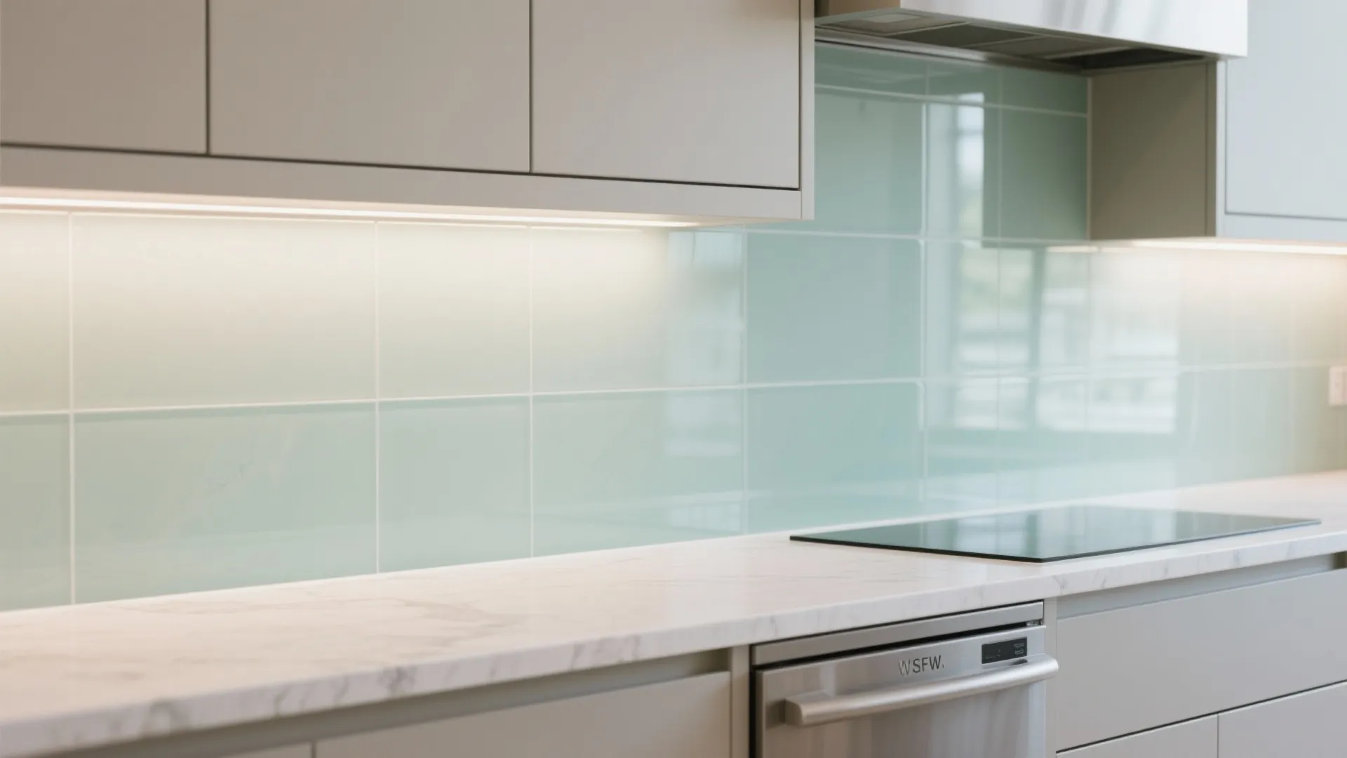 Glass Backsplash for Airy, Easy-Clean Style