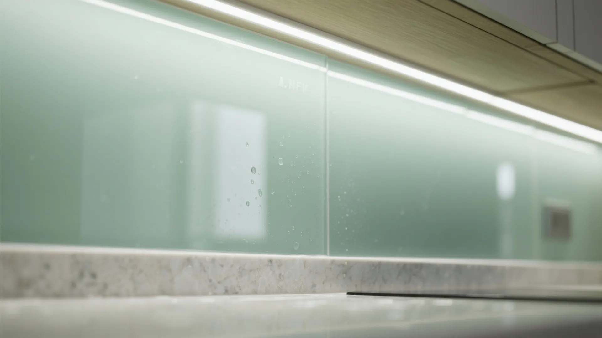 Glass Backsplash for Light and Depth