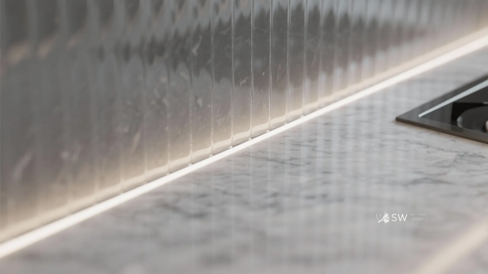 Glass Backsplash for a Brighter, Airier Look