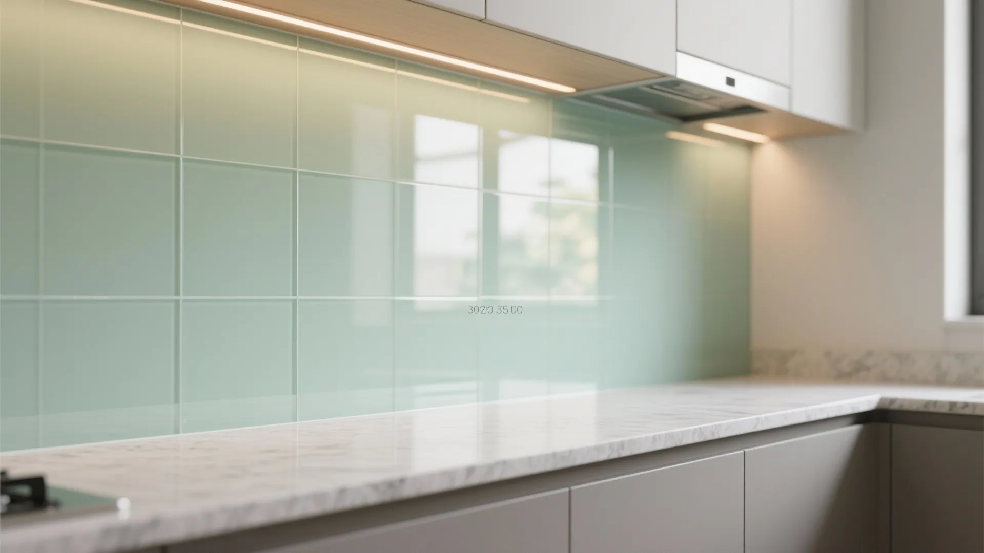 Glass Backsplash for Light and Depth