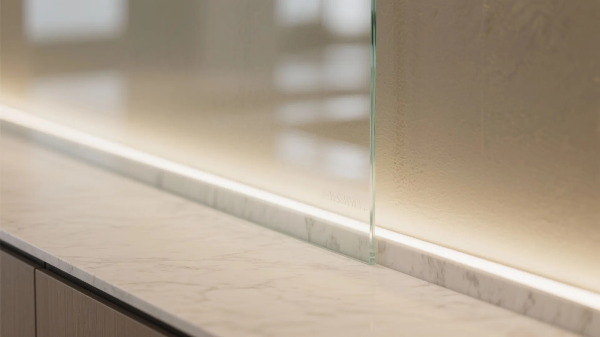 Glass Backsplash for Light and Depth