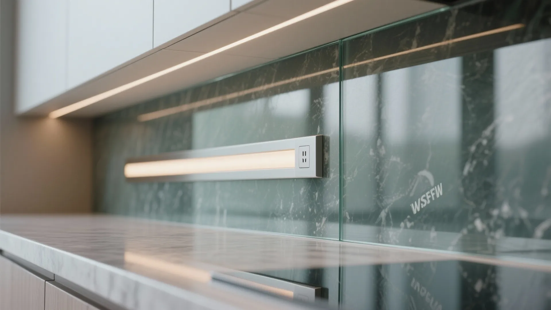 Glass Backsplash for Light and Depth
