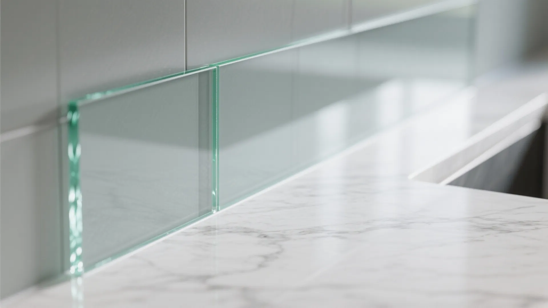 Glass Backsplashes For Light And Depth