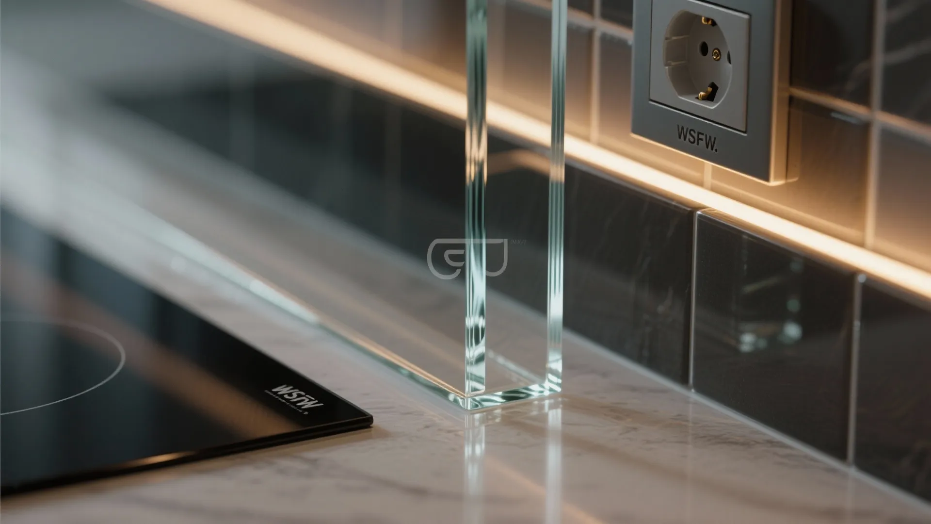 Glass Backsplash For Light And Depth