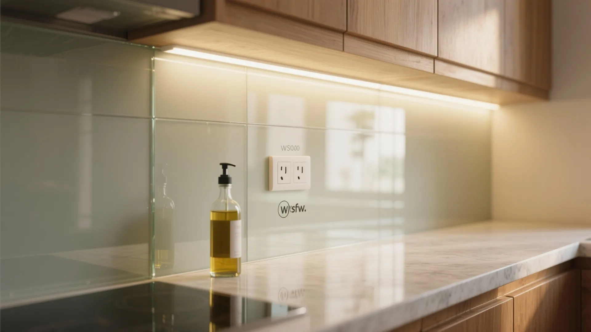Glass backsplash for a brighter cookspace