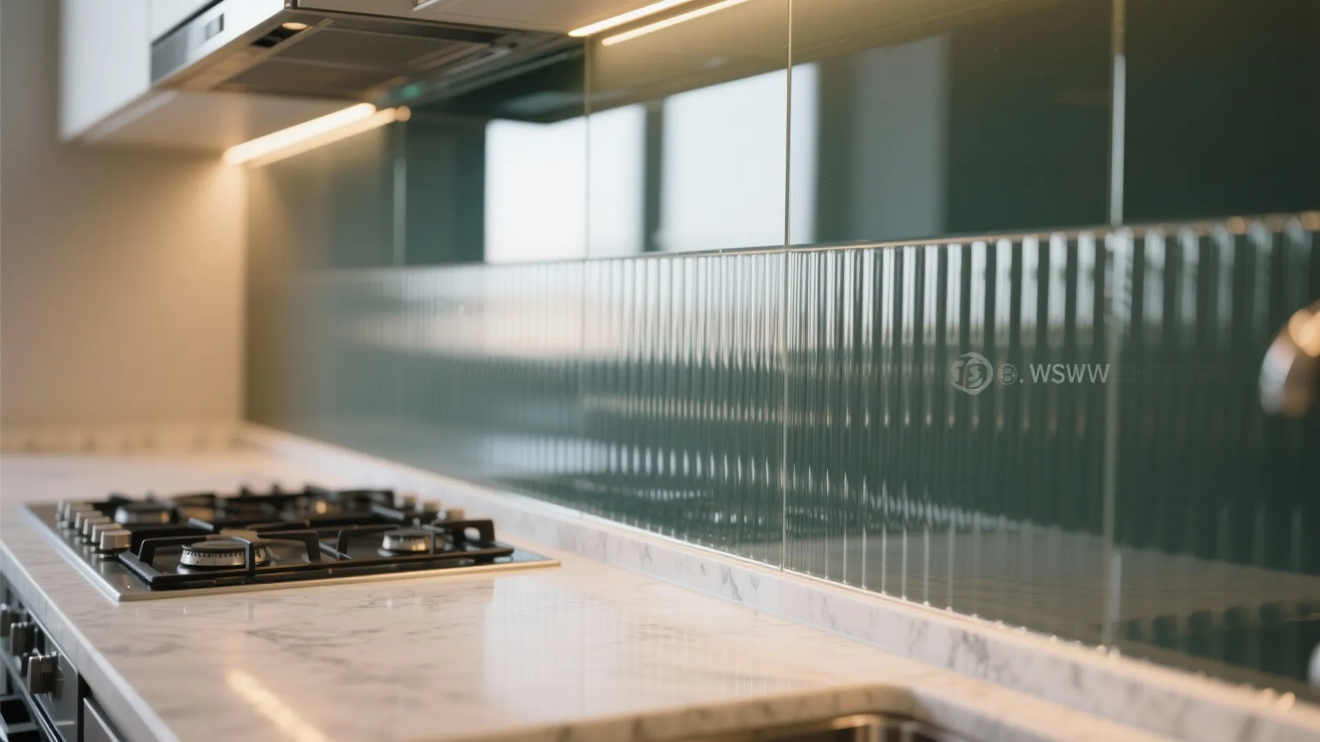 The Airy Clarity of a Glass Backsplash