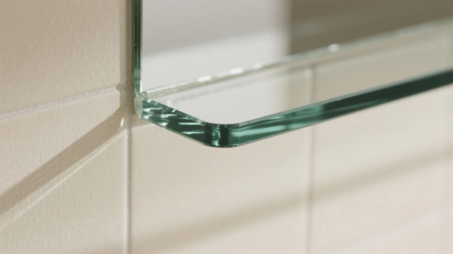 Vanilla Cream Walls + Glass Backsplash