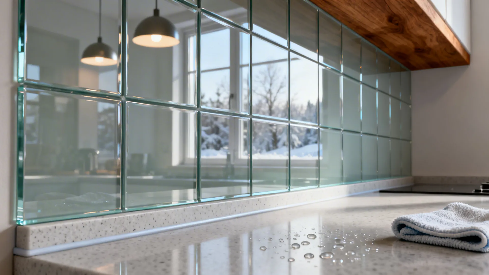 Glass Backsplash to Bounce Light