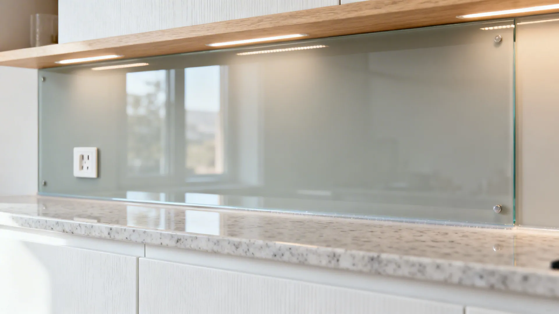 Glass Backsplash to Boost Light and Sightlines