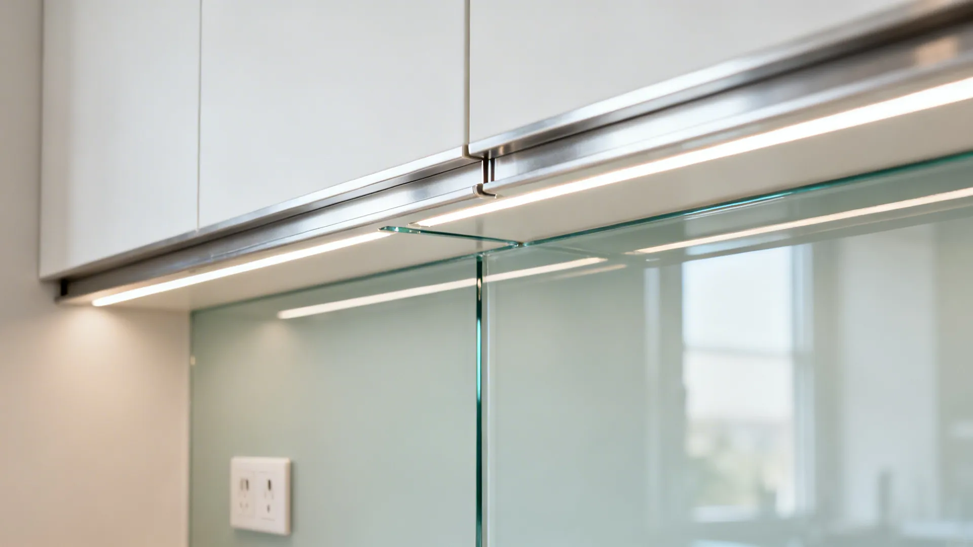 Glass Backsplash for Light and Depth