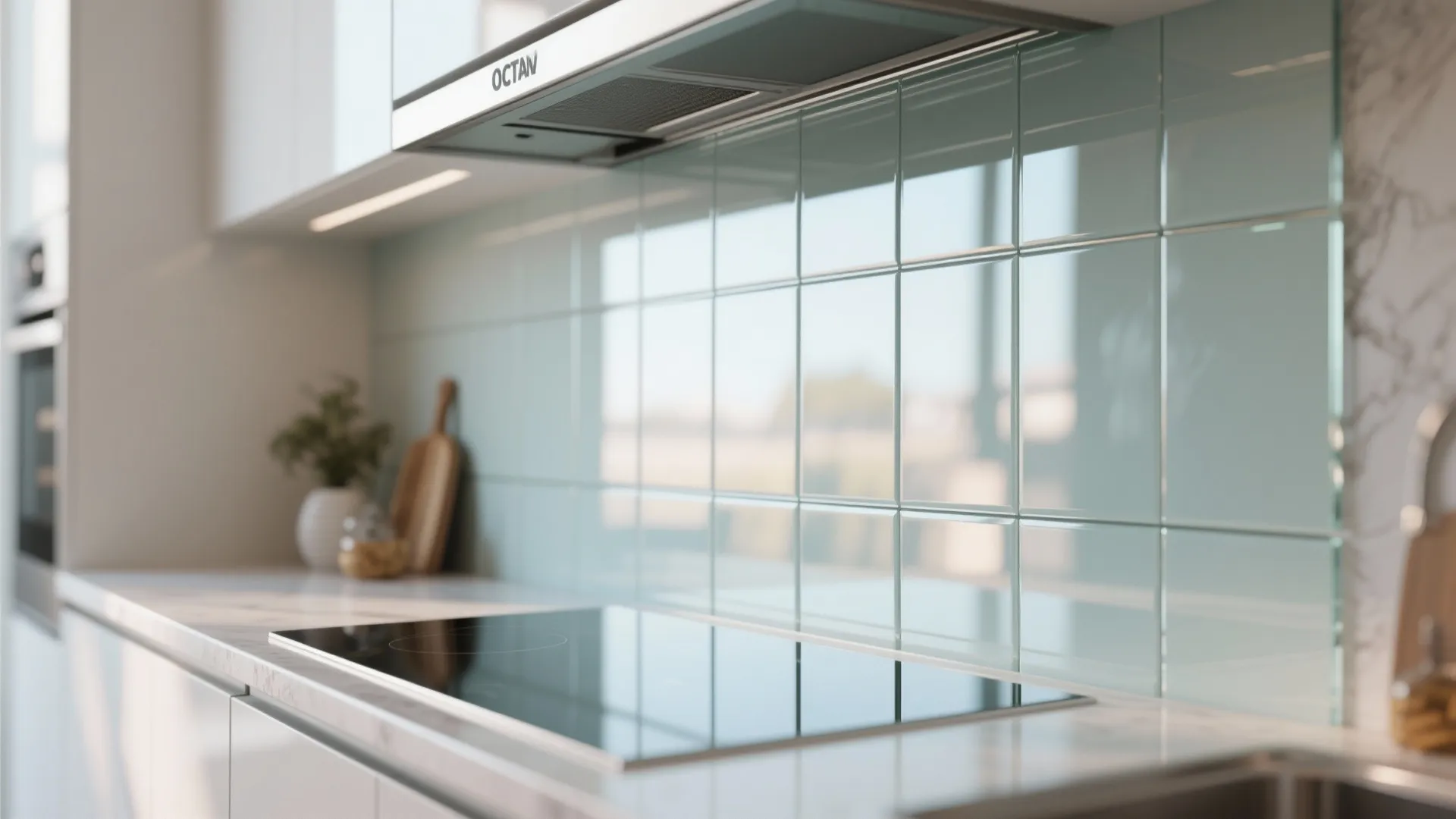 Glass Backsplash for Openness